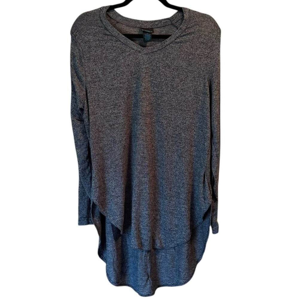 Rue+ Gray Long Sleeve‎ High Low Knit Top Size 1X